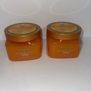 Tree Hut Pumpkin Spice Latte Sugar Scrub Set Of 2 18oz Containers NEW